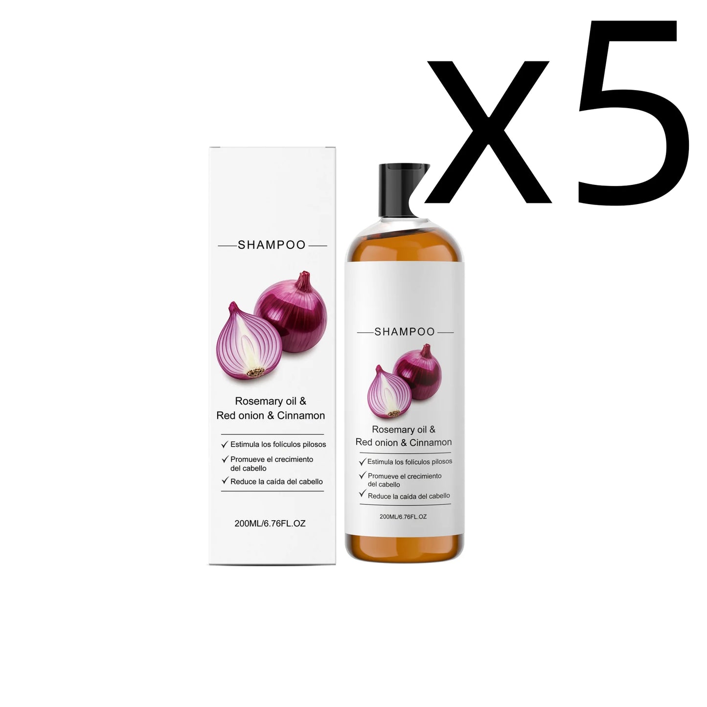 Onion Cassia Shampoo Nourish Follicles Strengthen Hair Root Repair Breakage Damage Smooth Frizz Adding Shine Lightweight Shampoo Peaceful Pleasures Health and Wellness 200ml Boxed X 5PCS