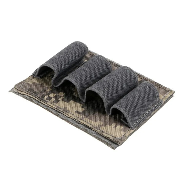 Bullet Bags Stickers Nylon 4-Shell Shotgun Buttstock Ammo Pouch Tactical Backed Carrier Card MOLLE Hunting Gun Accessory ﻿ Peaceful Pleasures Health and Wellness GRAY COLOR