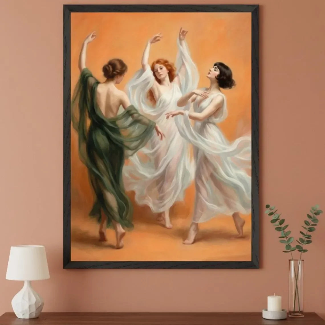 Warren B. Davis - Dance of Three Muses art print, Museum quality Fine Art Print Peaceful Pleasures Health and Wellness TR12272-4 20x30cm Unframed