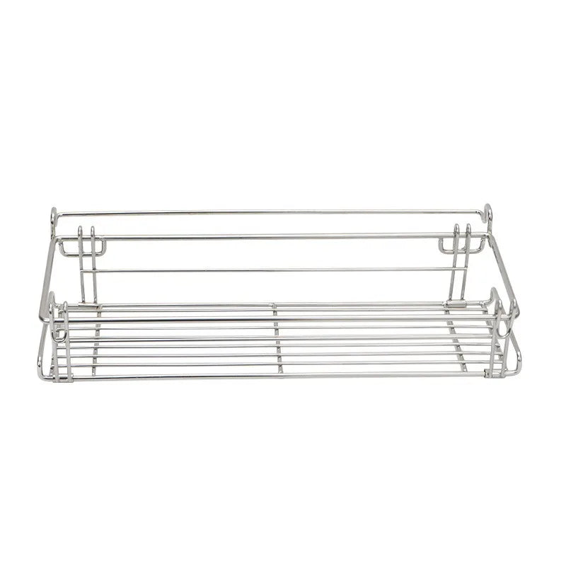 Aluminum Outdoor Table Side Storage Rack Hanging Mesh IGT Table Expansion Bracket Folding Table Extension Basket Folding Rack Peaceful Pleasures Health and Wellness