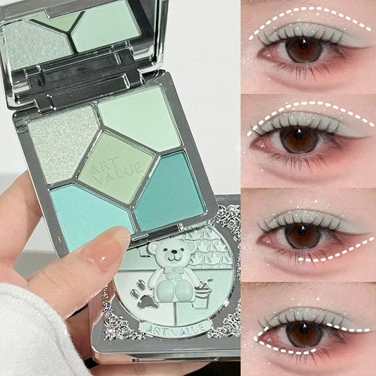 5-Color Purple Glitter Eyeshadow Palette – Shimmer & Matte Eyeshadow Palette Oasis Select
