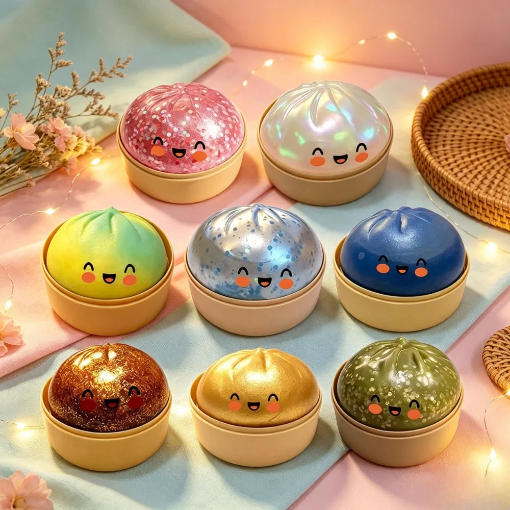 Steamed Bun Squishy Toy – Stress Relief Sensory Fidget & Collectible