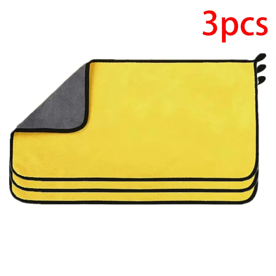 Microfiber Car Wash Towels 3/5/10 Pack – 30x30 & 30x60cm Microfiber Cleaning Towel Peaceful Pleasures Health and Wellness 3pcs 60-30cm