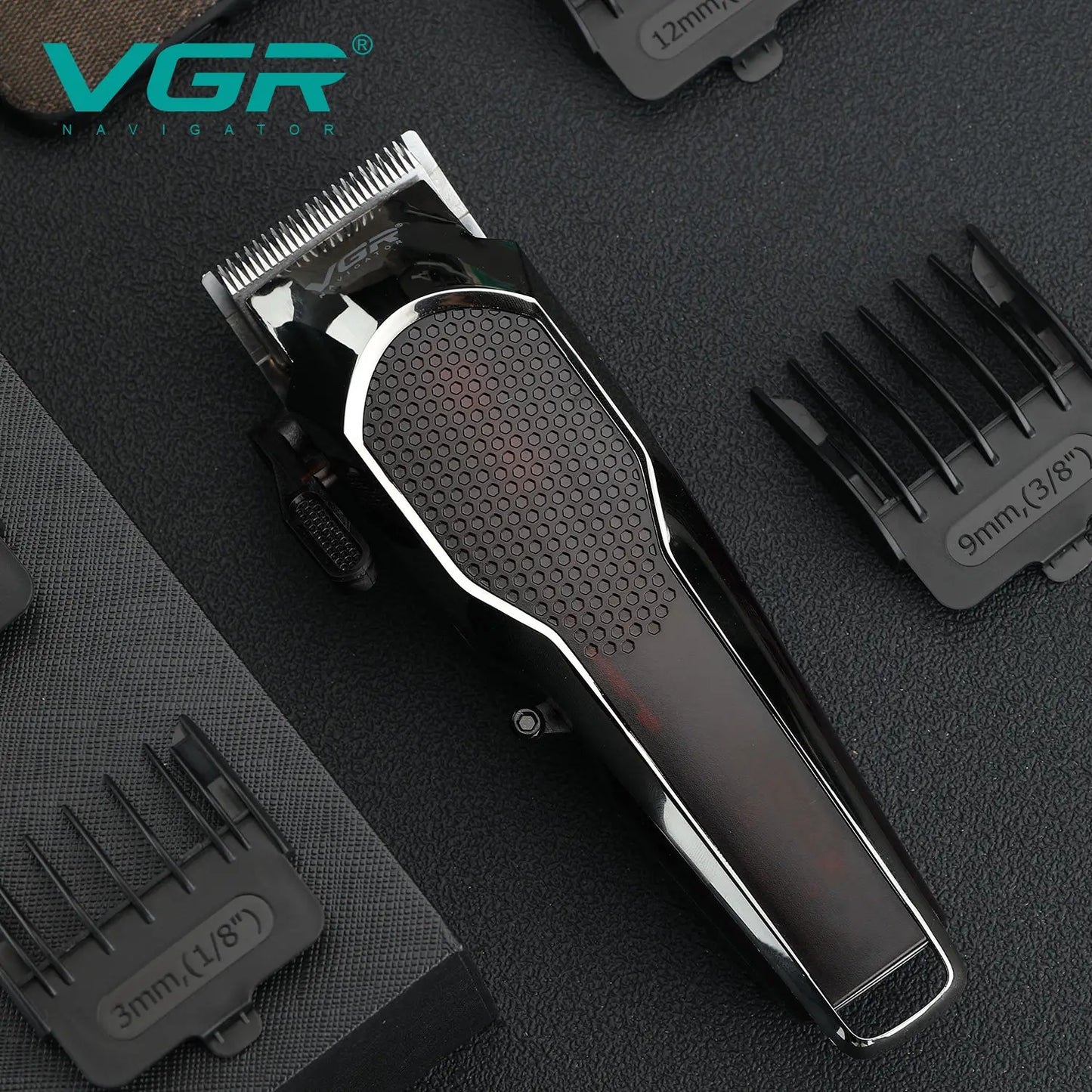 VGR cordless hair trimmer professional rechargeable electric barber hair clipper for men with LED display V-189 Peaceful Pleasures Health and Wellness
