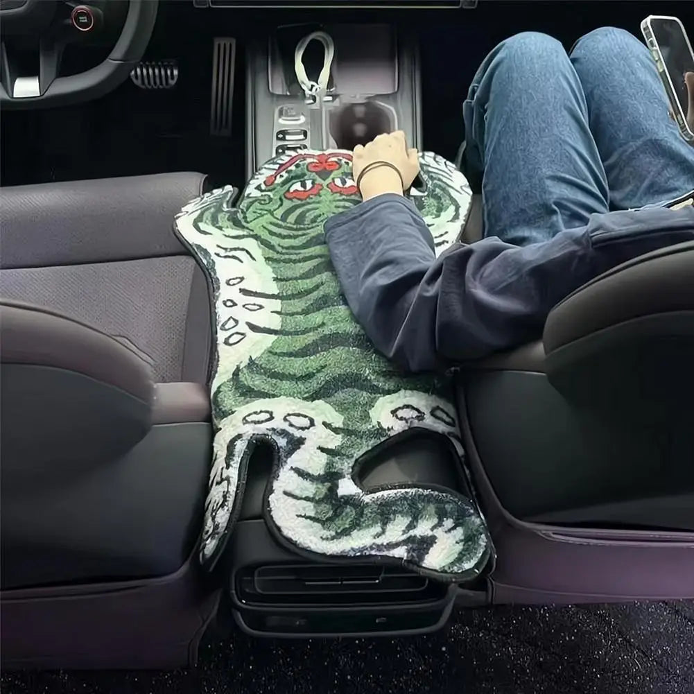 Car Center Console Mat Soft Anti‑Slip Center Console Decor Mat Universal Auto Interior Decorative Protective Pad for Vehicle Peaceful Pleasures Health and Wellness