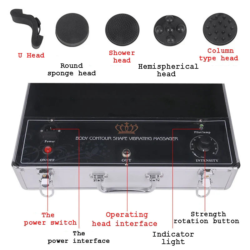 G5 Vibration Body Massager – 6 Heads, 80W Sculpting Device