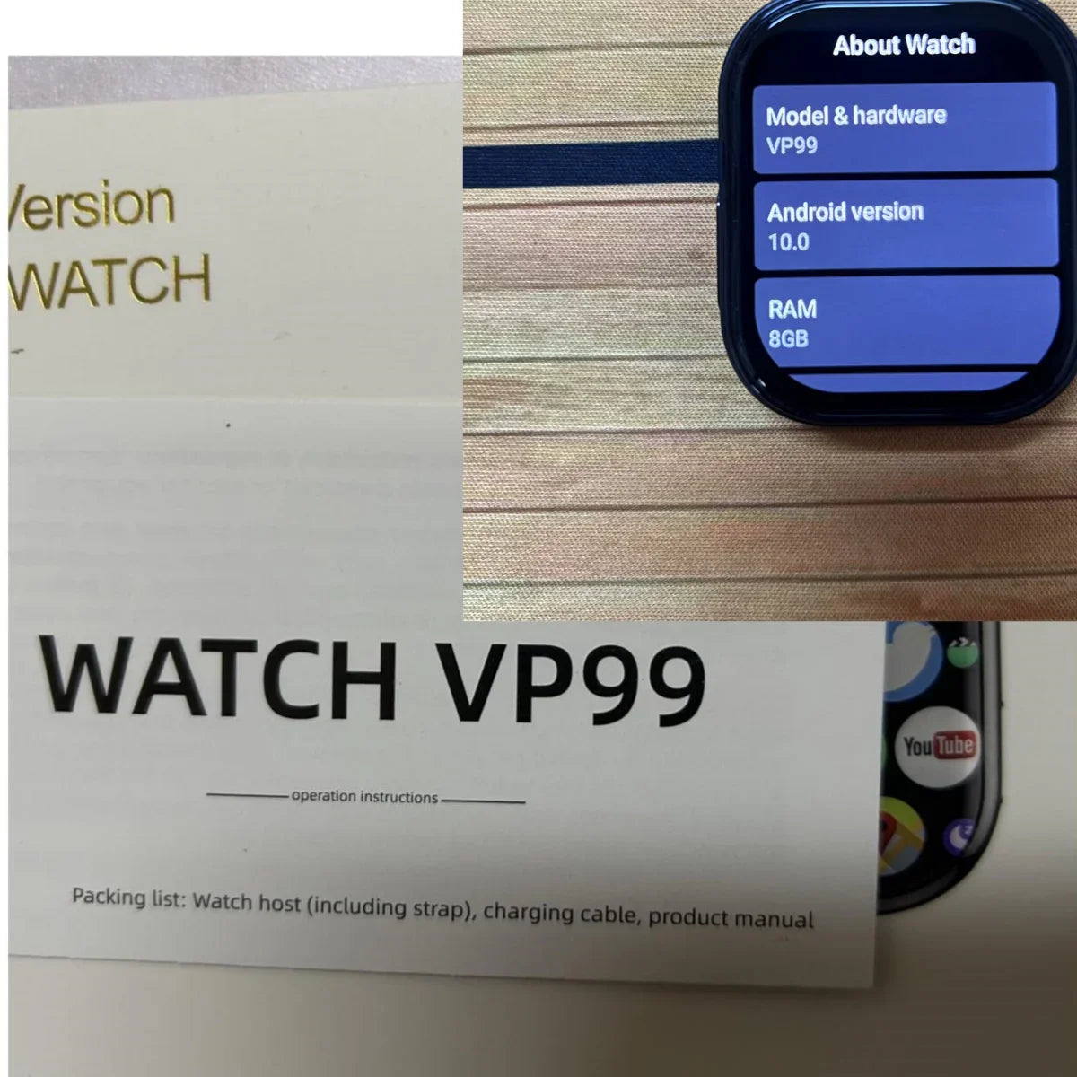 GOLDENSPIKE VP99 4G Smart Watch 2.29" AMOLED GPS 32GB+256GB