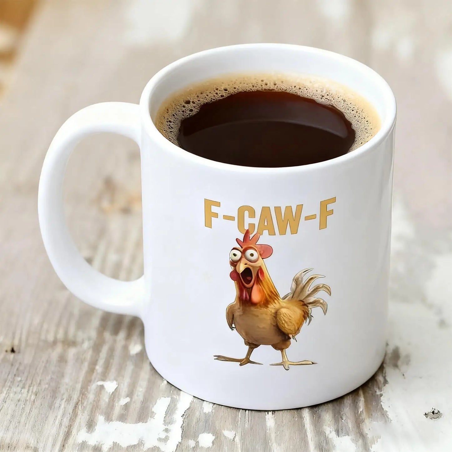 Funny Chicken Ceramic Coffee Mug – Farmhouse Novelty Gift 11oz