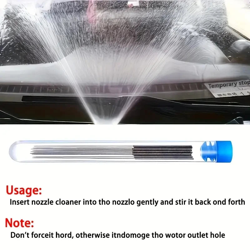 Car Windscreen Jet Nozzle Washer Tool Stainless Steel Wiper Cleaning