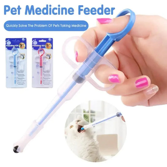 Pet Pill Dispenser & Syringe Feeder Kit for Dogs & Cats Pet Medicine Feeder Peaceful Pleasures Health and Wellness