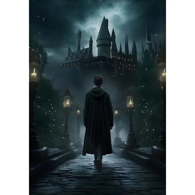 Magical Wizard Castle Canvas Wall Art | Fantasy Witchcraft Poster Canvas Wall Art Peaceful Pleasures Health and Wellness
