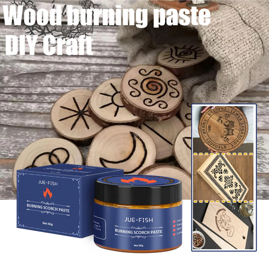 50g Wood Burning Paste | Odorless Pyrography Cream DIY Craft Pyrography Craft Paste Peaceful Pleasures Health and Wellness
