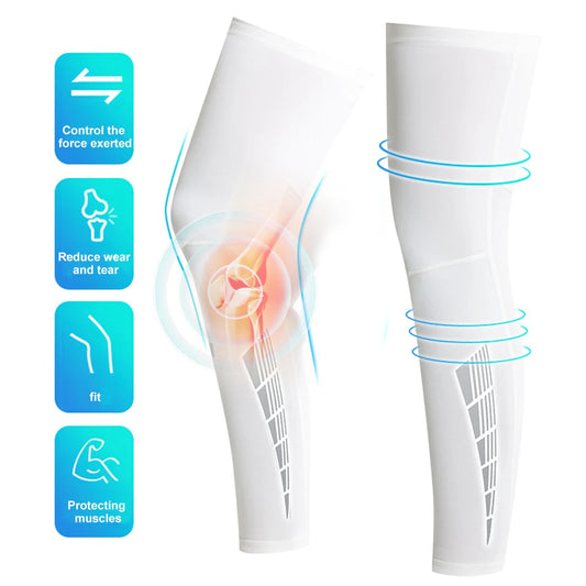 Full Leg Compression Sleeves UPF 50+ | Cycling, Basketball & Running Compression Leg Sleeve Peaceful Pleasures Health and Wellness