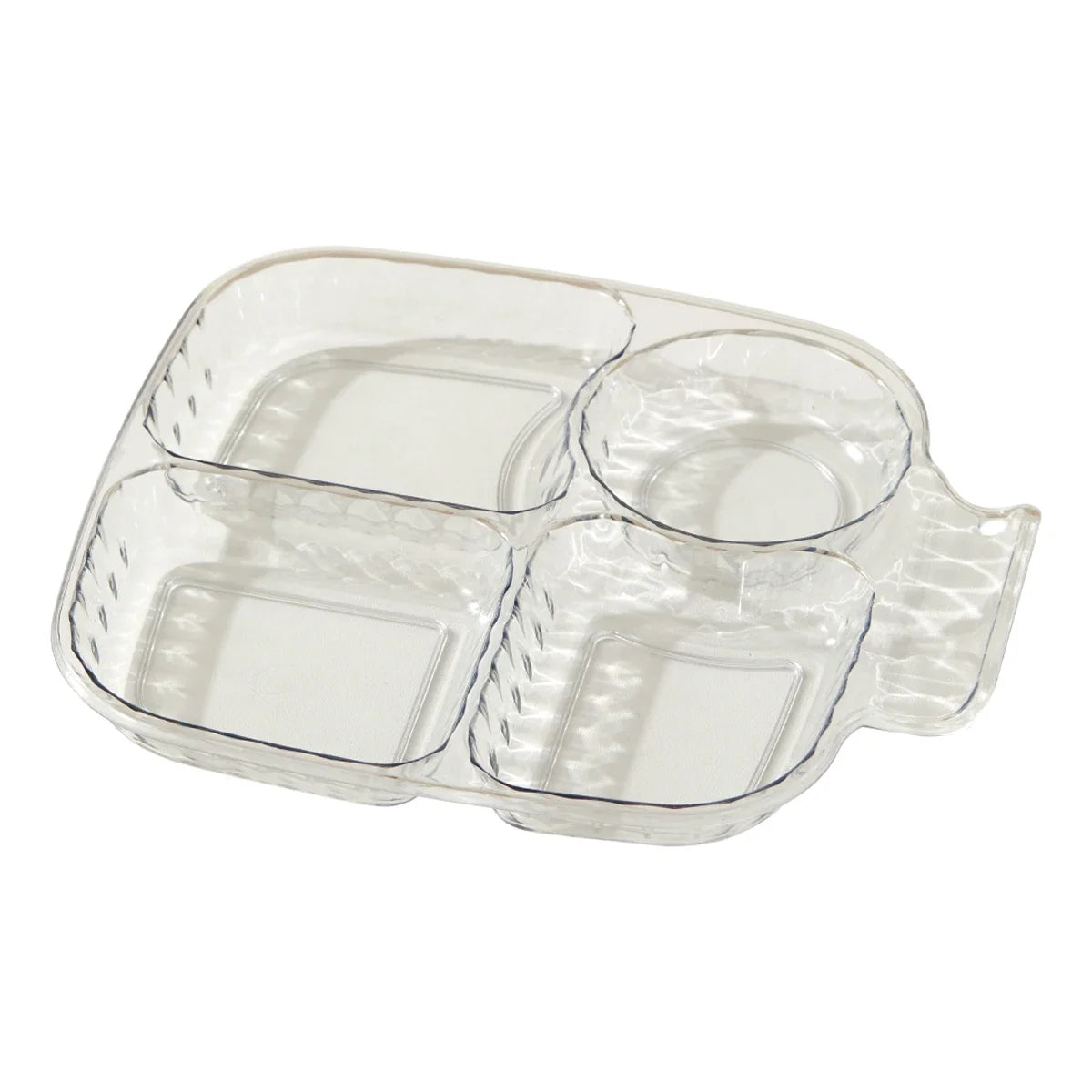 Multi Grid Food Plates Cafeteria Serving Divided Plastic Plates Buffet Plate Home Use Quantitative Weight Loss Breakfast Plates Peaceful Pleasures Health and Wellness Transparent