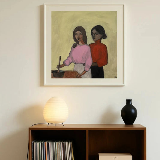 Modern Spanish Women Supporting Women Wall Art Print Canvas Painting Poster Picture For Living Room,Bedroom Home Decor Peaceful Pleasures Health and Wellness G4846 60x80cm Unframed