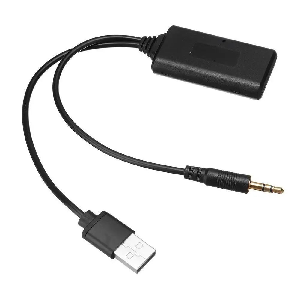 Universal Car 12V bluetooth Module Adapter Wireless Radio Stereo AUX-IN Aux Cable Adapter USB 3.5MM Jack Plug Peaceful Pleasures Health and Wellness A