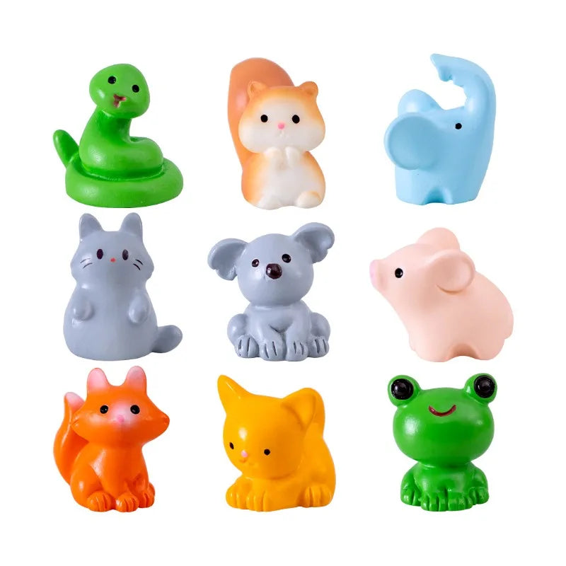 1Pcs Rabbit Squirrel Elephant Fox Sheep Duck Pig Cat Frog Snake Figurine Miniature Fairy Garden Decoration Accessories decoração Peaceful Pleasures Health and Wellness