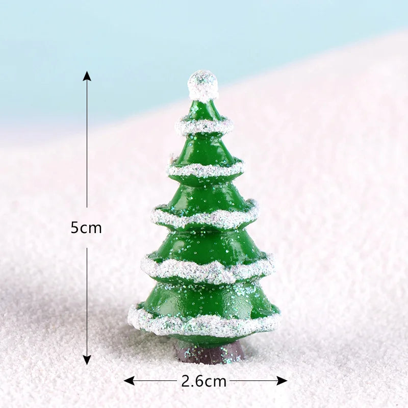 New Creative Christmas Tree Garden Micro Landscape Accessory Various Christmas Tree Ornaments Resin Crafts Cute Home Decoration Peaceful Pleasures Health and Wellness 2