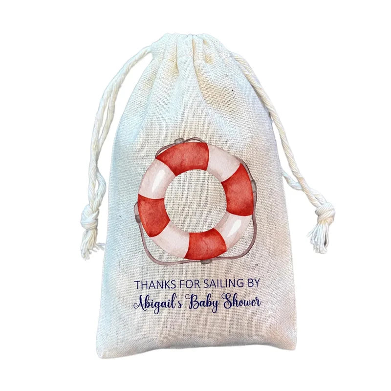 Nautical Party Favor Bags Set of 5 | Personalised Gift Bags