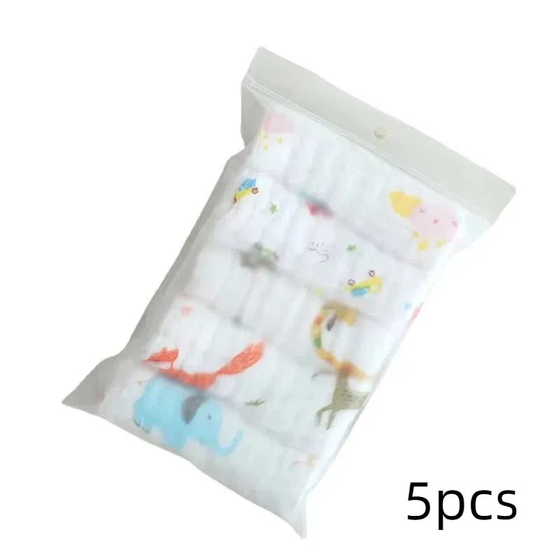 Muslin Baby Washcloths 6-Layer Cotton Burp Cloths 5 Pack