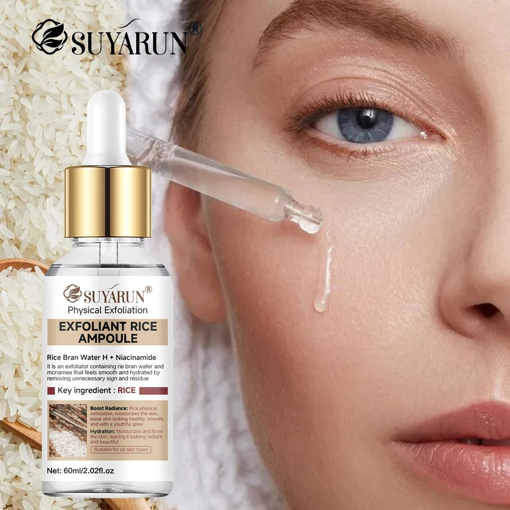SUYARUN Rice Exfoliating Essence - Brightening Hydrating Gel, Gentle Peel Treatment with Rice Extract for All Skin Types. Peaceful Pleasures Health and Wellness
