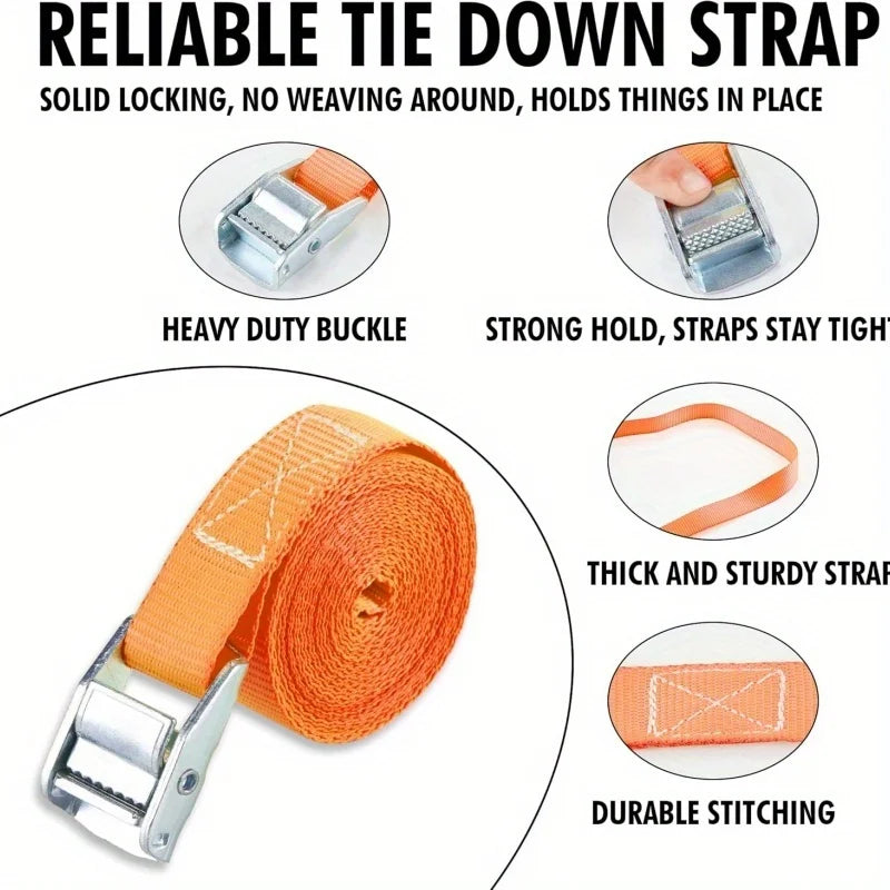 Heavy-Duty Snap Buckle Binding Straps | Anti-Corrosion Alloy