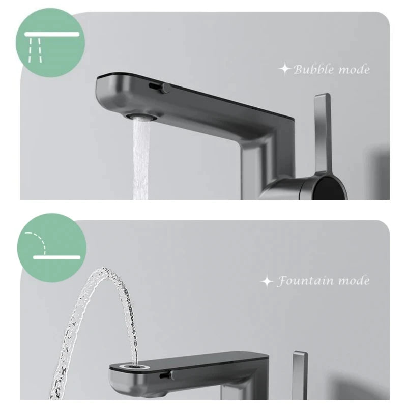 LED Digital Temperature Display Basin Faucet | Hot & Cold Mixer