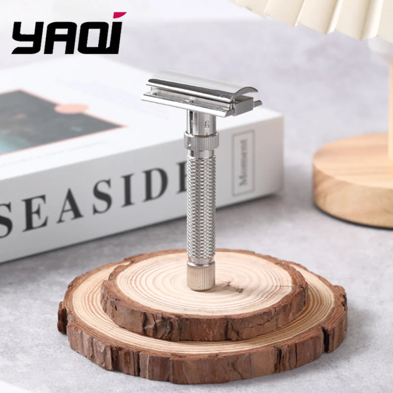 2026 Yaqi Ultima Stainless Steel Adjustable Safety Razor for Men - Comfortable Shaving Experience Peaceful Pleasures Health and Wellness