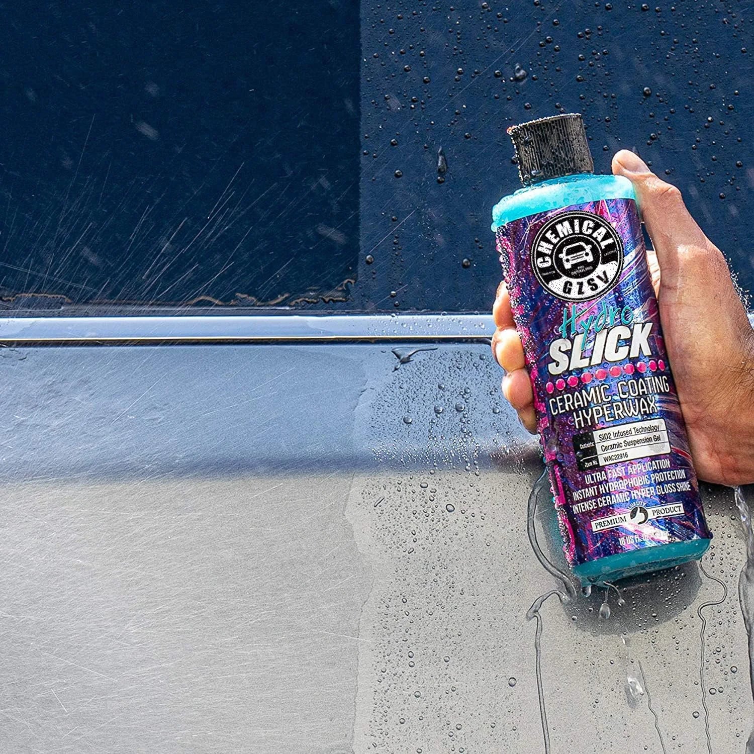 Chemical WAC22916 HydroSlick Intense Gloss Sio2 Ceramic Coating Hyperwax Hyper Gloss Shine Safe for Cars Trucks SUVs Motorcycles Peaceful Pleasures Health and Wellness