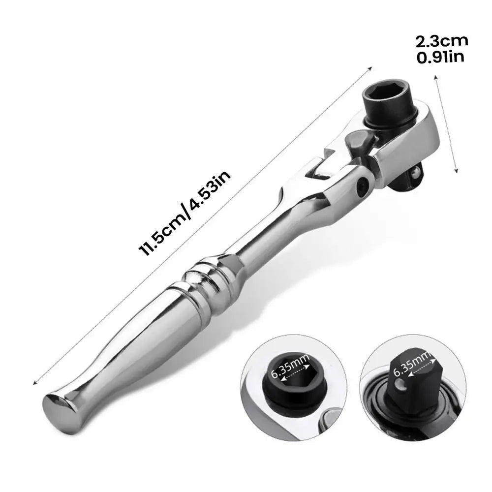 1/4" Mini Ratchet Wrench – Compact Quick Release Double-Ended