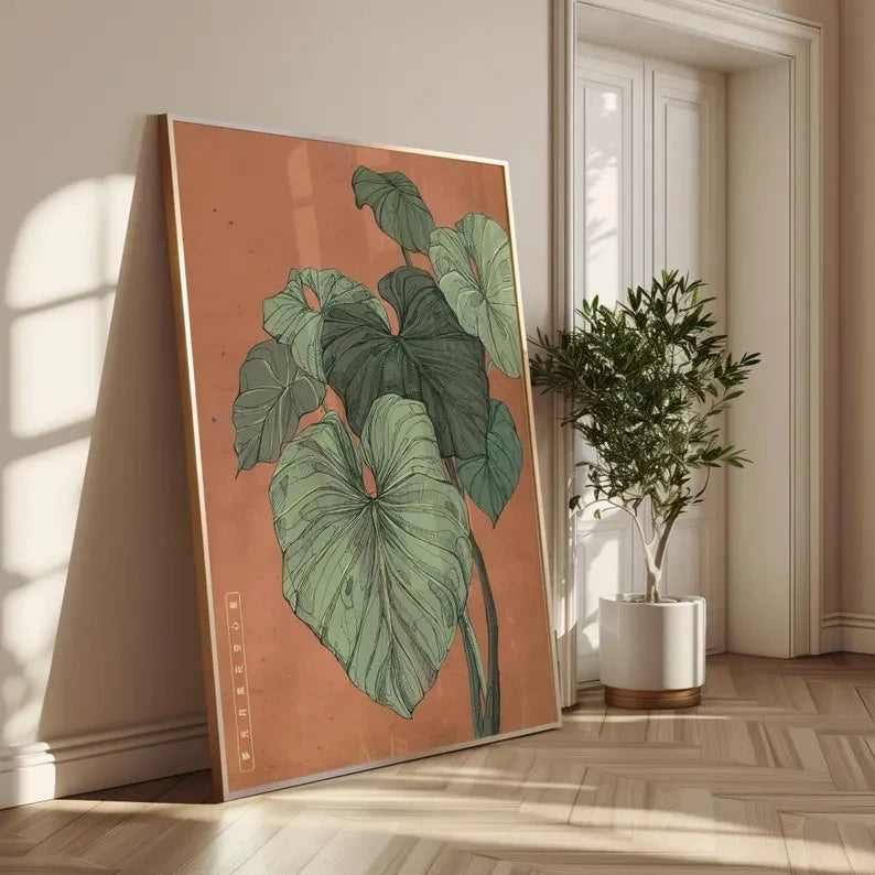 Monstera Tropical Botanical Canvas Wall Art Print | Home Decor Canvas Wall Art Peaceful Pleasures Health and Wellness