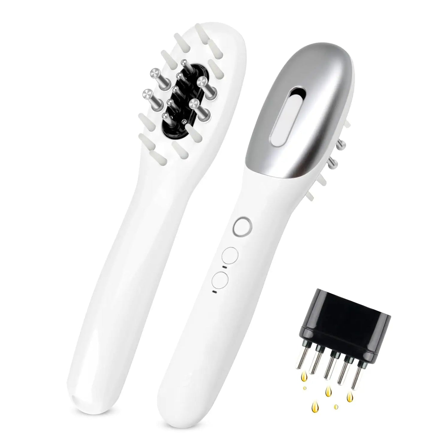 3 in 1 EMS Hair Growth Massage Comb with Hair Oil Dispenser Red Blue Light AntiHair Loss High Frequency Vibration Scalp Massager Peaceful Pleasures Health and Wellness