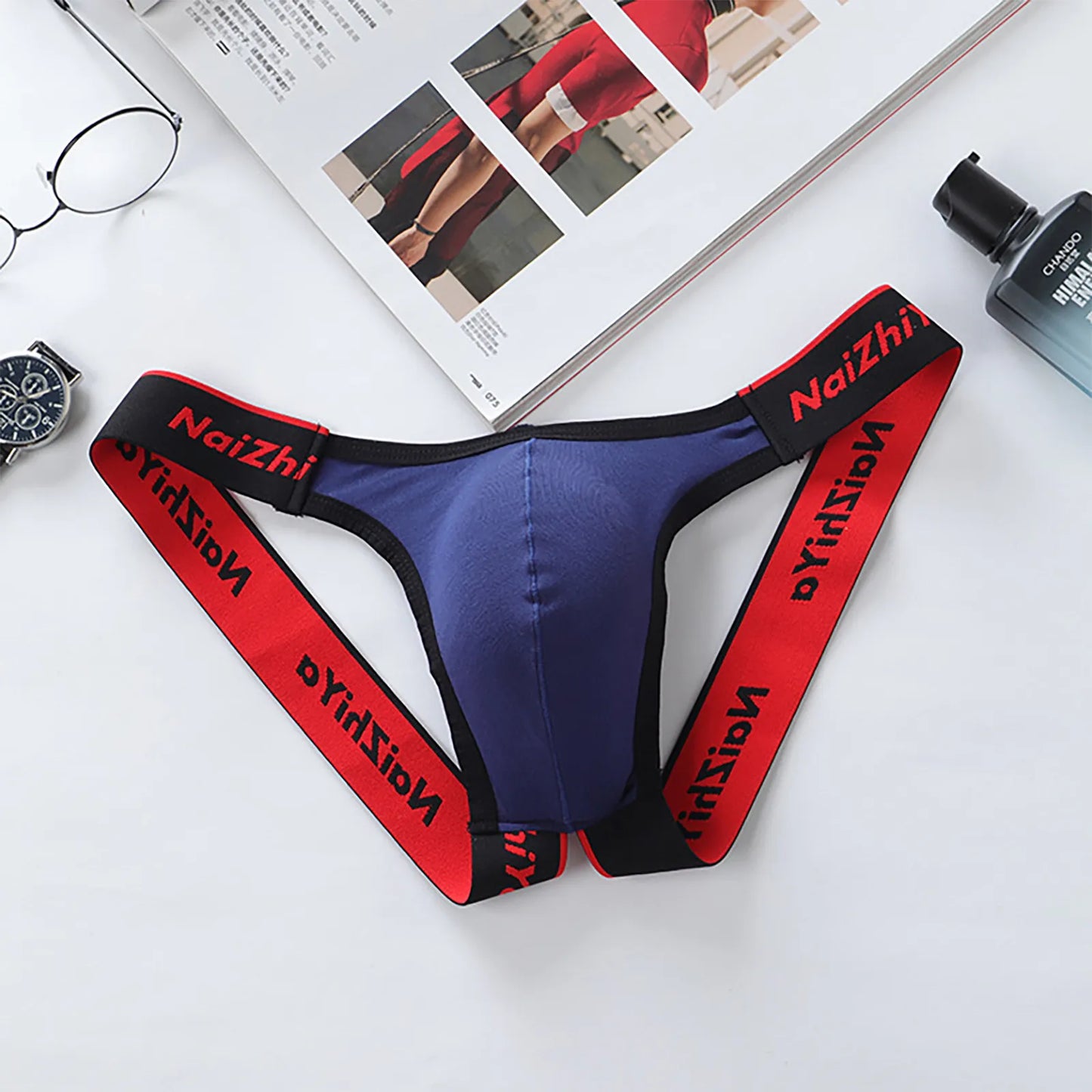 Men Sexy Gay Thongs Polyester Cueca Hombre Jockstrap Men Erotic Open Back Underwear Mens Erotic Low Waist Thong T Shape G String Peaceful Pleasures Health and Wellness Royal Blue M