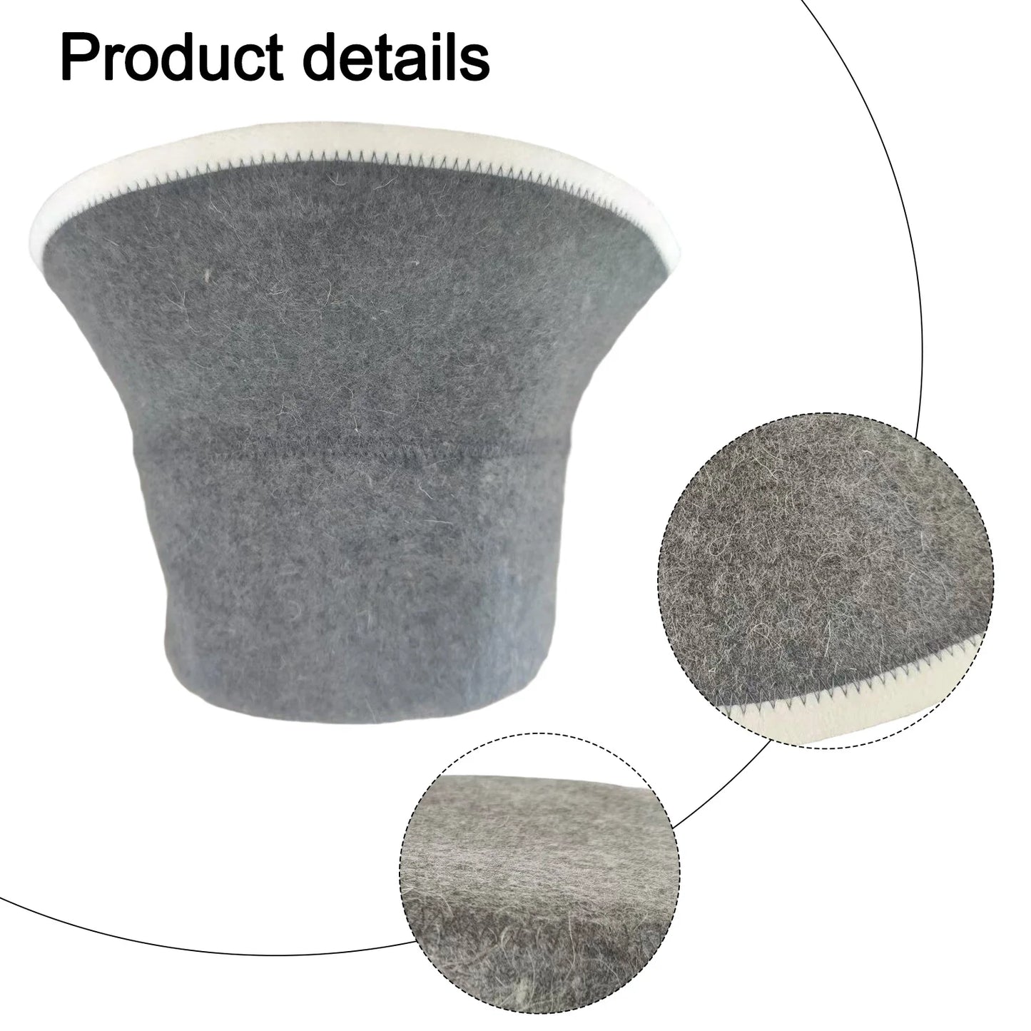 Woolen Felt Sauna Hat Offering Thermal Barrier Protection Lightweight