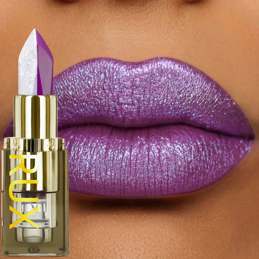 KAFURUX Purple Glitter Two-Tone Lipstick | Long-Lasting Tint