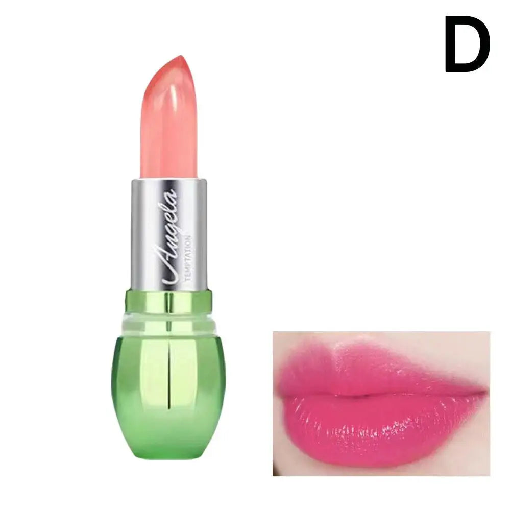 Crystal Jelly Lipstick,Magic Color Changing Lipstick, Moisturizing Temperature Color Changing Lip Gloss,Nourishing Lip Balm Peaceful Pleasures Health and Wellness D