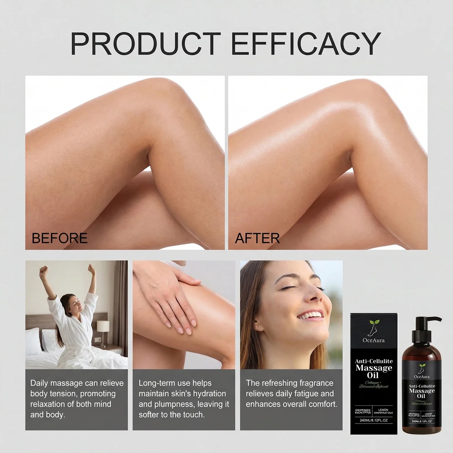 OceAura Collagen Firming Body Oil – Tighten & Nourish Skin 240ml