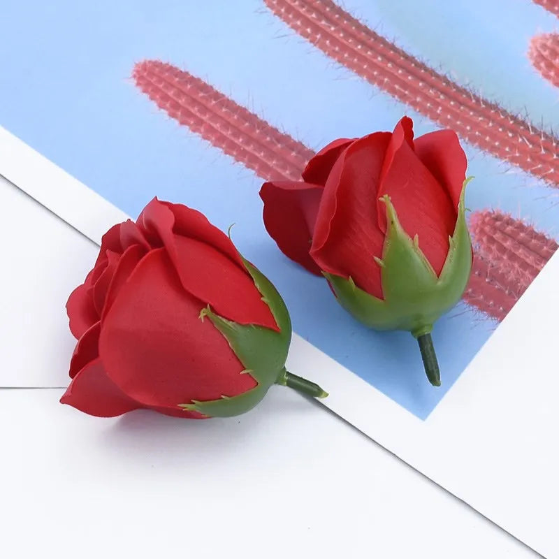 Artificial Soap Rose Flowers 50/100 Pcs – Wedding DIY Decor