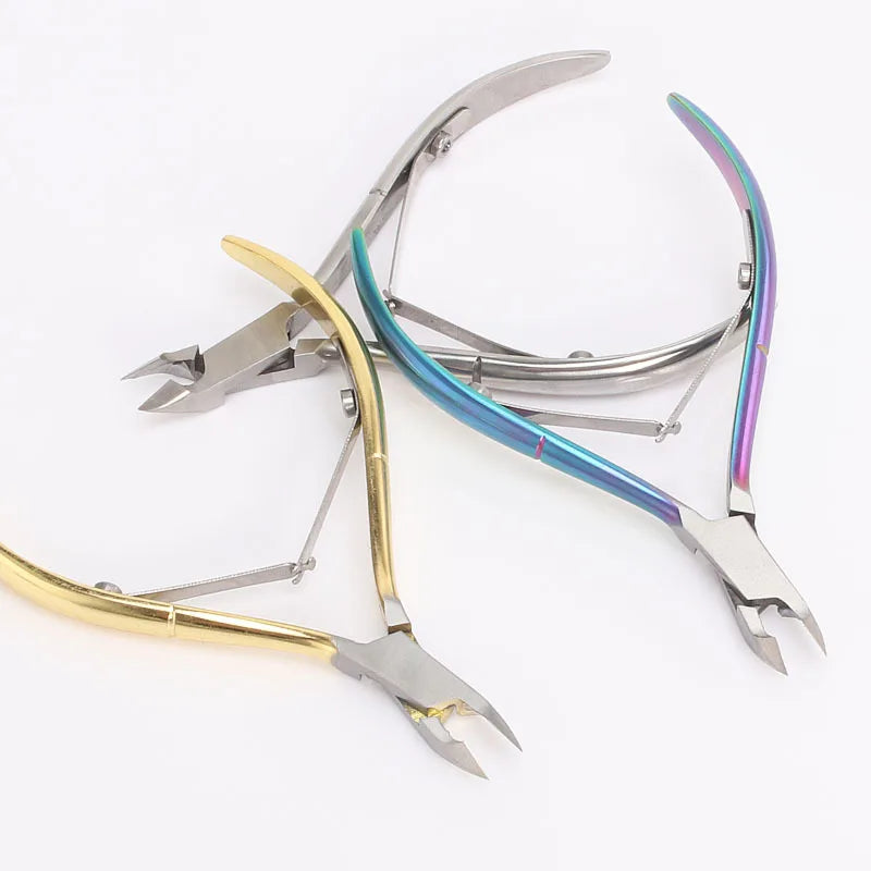 Cuticle Trimmer with Cuticle Pusher, Cuticle Remover Professional Stainless Steel Cuticle Cutter Nippers Pedicure Manicure Tool Peaceful Pleasures Health and Wellness