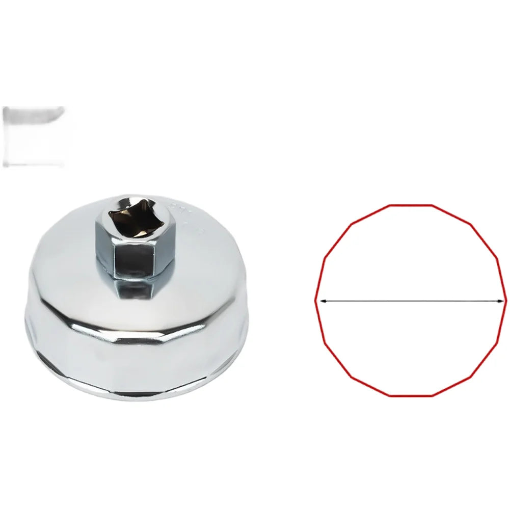 64–89mm Oil Filter Removal Wrench | 1/2" Square Drive Tool