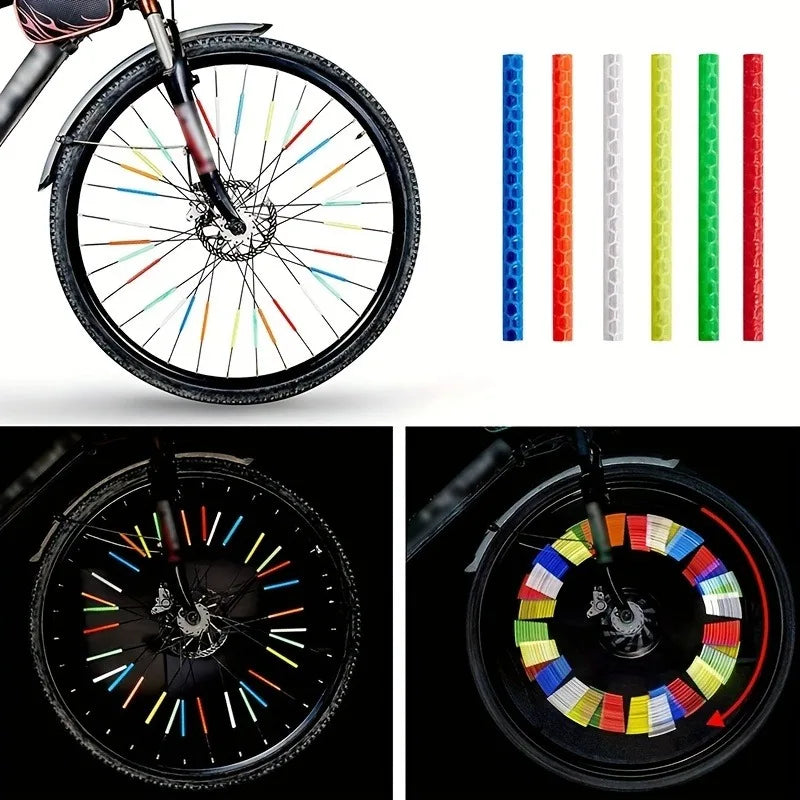 Reflective Bicycle Spoke Clips – Night Safety Bike Reflector Kit Bike Spoke Reflectors Peaceful Pleasures Health and Wellness