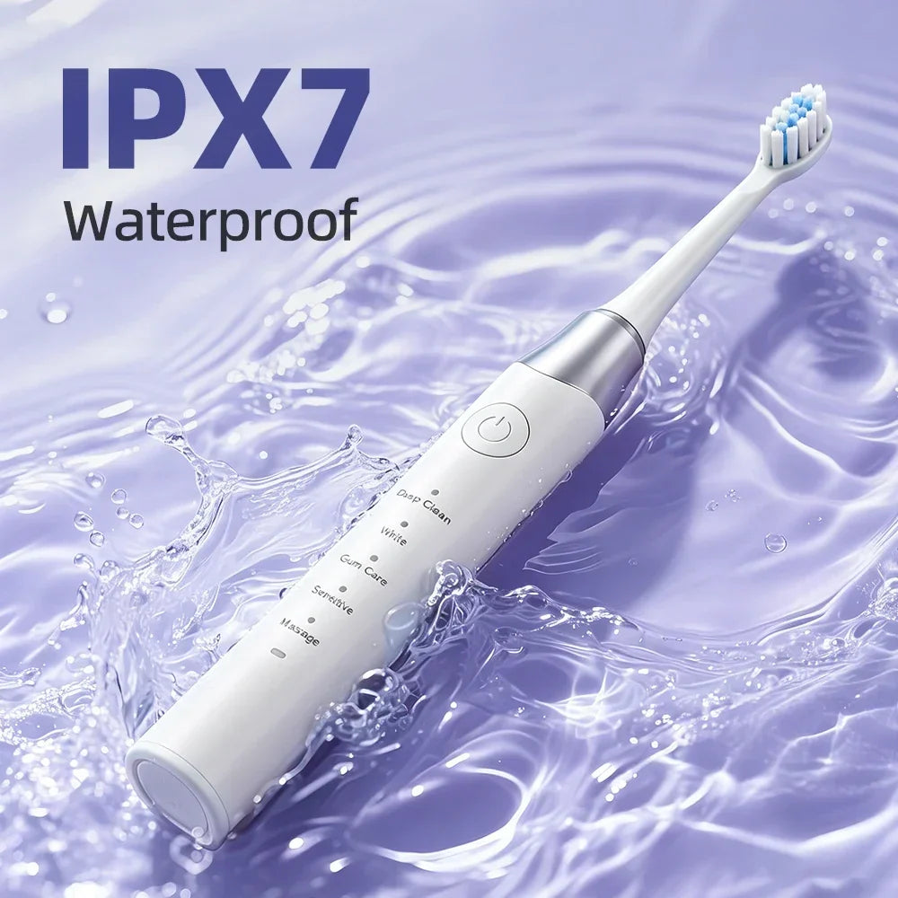 AFDEAL Sonic Electric Toothbrush – 5 Modes, IPX7, 4 Heads