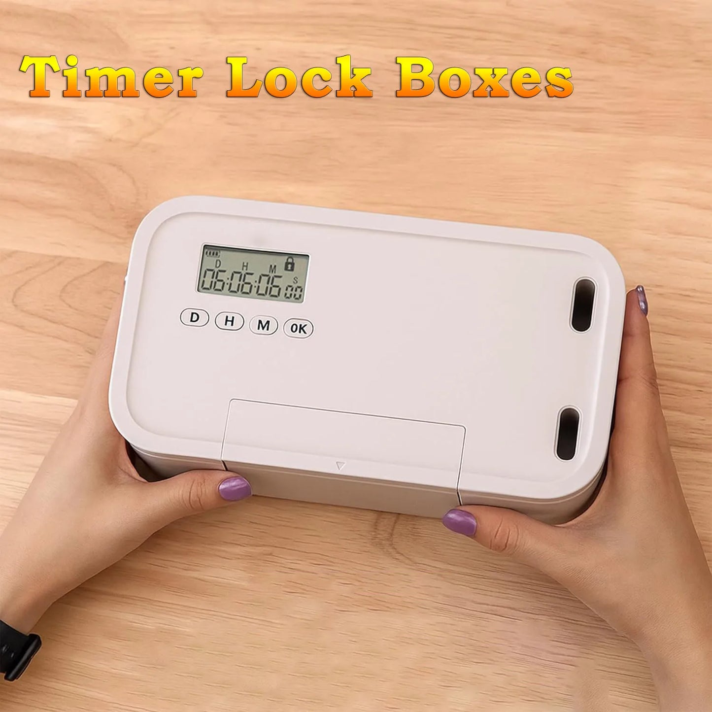 Timer Lock Boxes Electronic Lockable Multi-Function Container Safe Storage for Phones Cigarettes Personal Items Files Peaceful Pleasures Health and Wellness