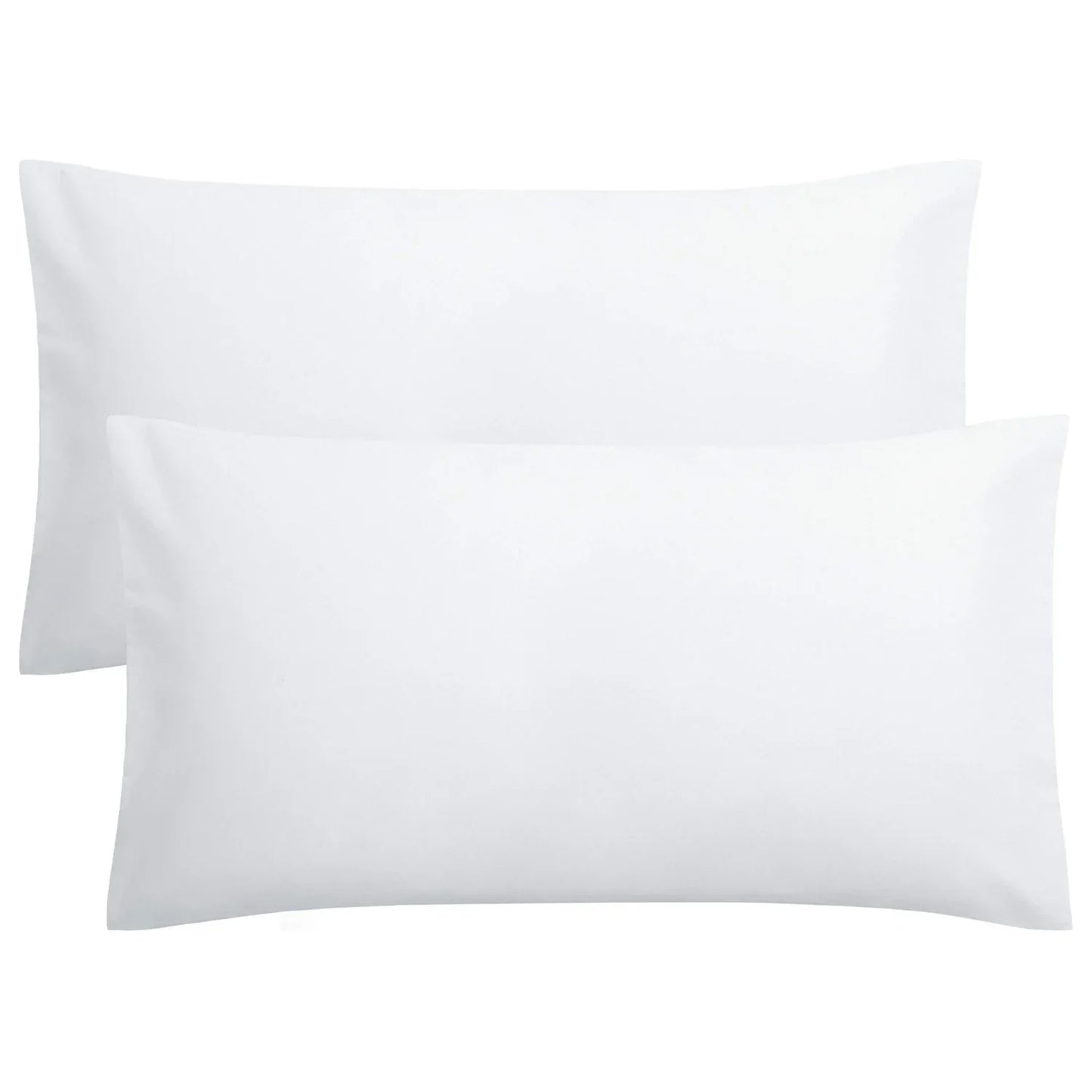 2pcs/set 51*66cm/51*101cm Rectangle Polyester Fabric Pillow Cases For Home/Hotel Pillowcases Solid Color Pillow Covers Peaceful Pleasures Health and Wellness White 51X102cm