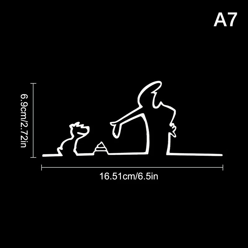 La Linea Minimalist Line Art Car Sticker & Wall Decal