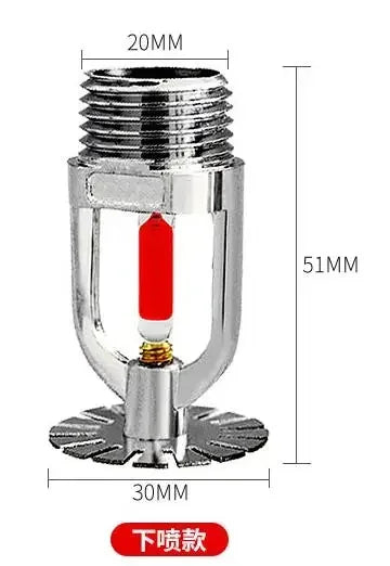 DN15 1/2" Pendant Fire Sprinkler Head | 68°C Brass Chrome