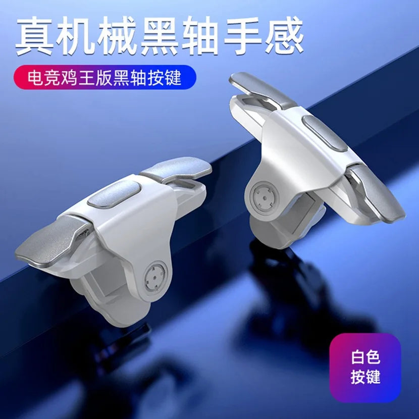 S03 mobile phone eating chicken artifact auxiliary shooting metal key game handle joystick for cell phone Peaceful Pleasures Health and Wellness White