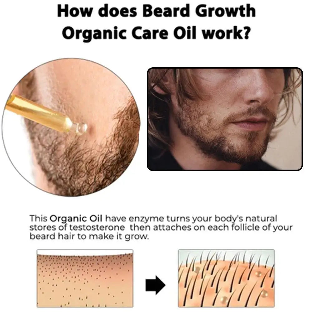 Beard Growth Oil Serum for Men – Soften, Strengthen & Nourish 30ml Peaceful Pleasures Health and Wellness