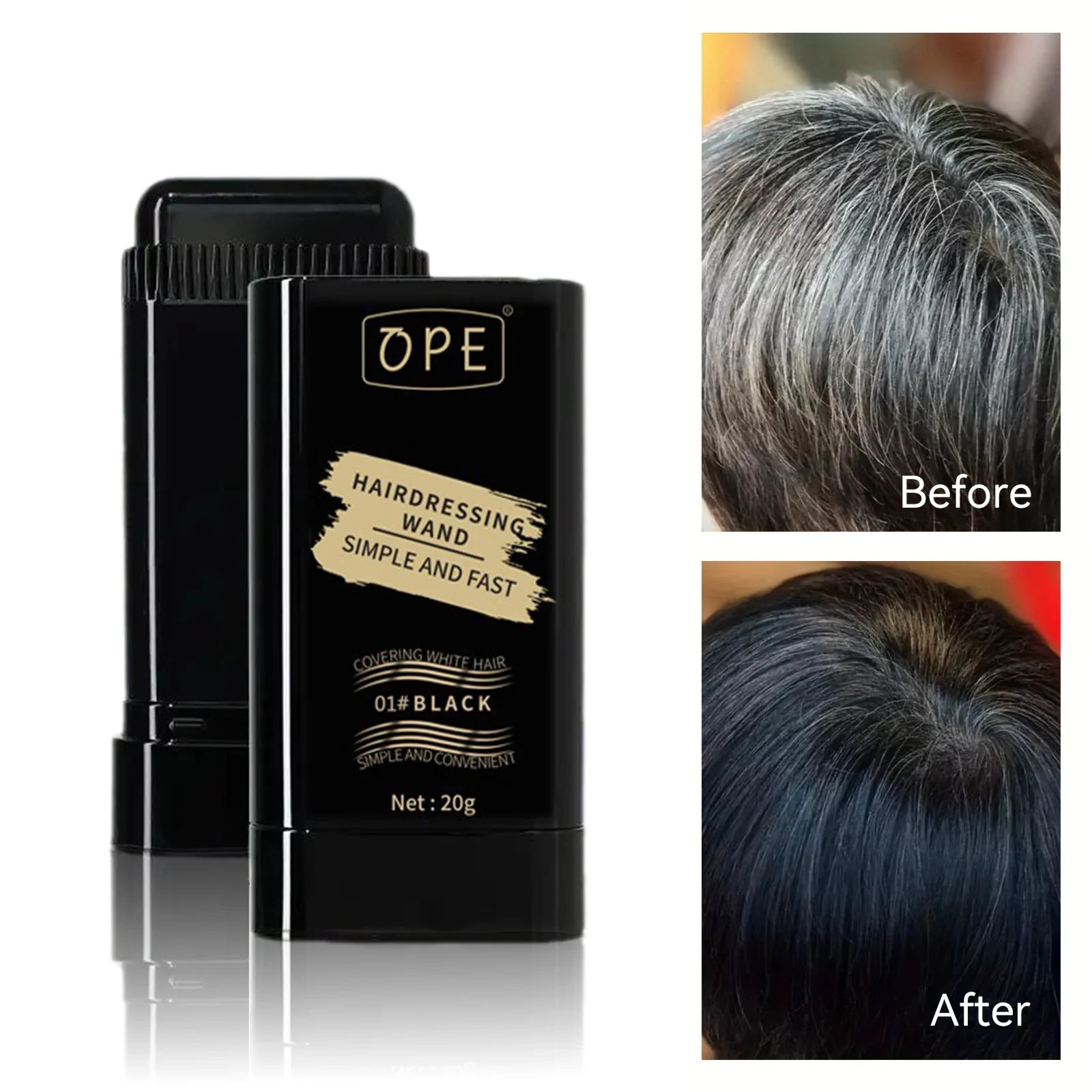 Quick Hair Dye Stick | Permanent Root Touch-Up, Long-Lasting Color, Portable Brush Applicator, 20g Peaceful Pleasures Health and Wellness
