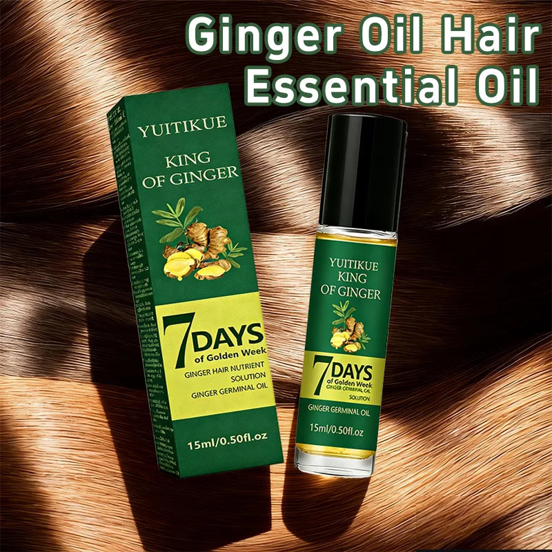 YUITIKUE King Of Ginger Hair Oil | 7 Days Golden Week Formula | Ginger Germinal Oil For Hair Nutrient & Scalp Nourishment 15ml Peaceful Pleasures Health and Wellness